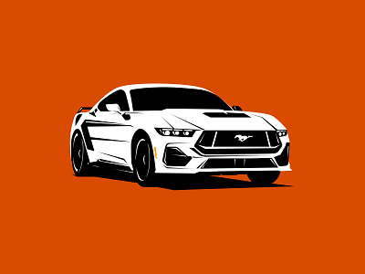 Mustang 7th Gen illustration adobe xd branding cars design graphic design identity illustration logo minimal muscle cars mustang mustang 7th gen ui ux vector xd