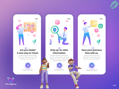Travel Guide Application White Onboarding iOS 3d agency app app store application design development free illustration ios mobile onboarding popular product design travel guide trends ui uikit ux uxui design