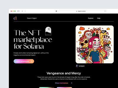 NFT Marketplace Design design ui