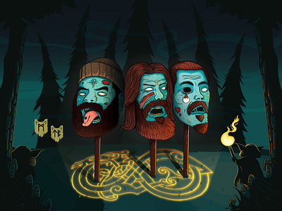 Lupulin Tribe 2022 beard beer beer art beer label craft beer design dwarf forest head illustration ipa mist neipa norway torch tree vector viking yoda zombie