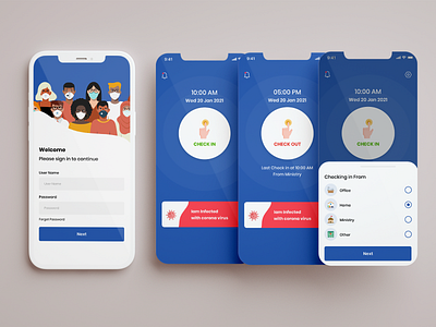 Covid Tracker covid design illustration mobile ui tracking ui