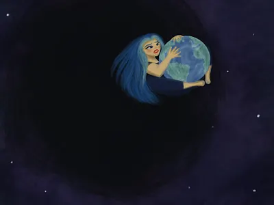 Black hole black black hole earth girl illustration space swallowing