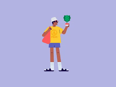 Dad Lyfe character design fruit illustration organic salad vector veggies