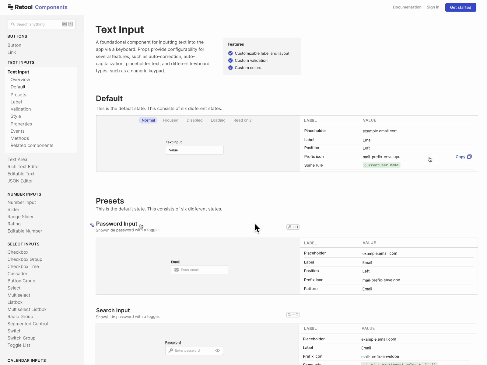 Components Documentation pt2: Details