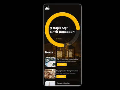 Ramadan Countdown App | TetchTech Studio app app design design ui ux