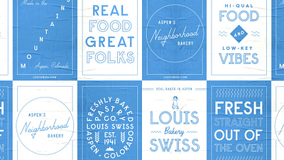 Louis Swiss branding design print typography