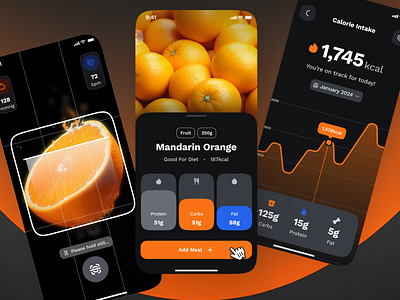 sandow v2: AI Fitness & Nutrition App | Scan Meal Calorie UIUX ai fitness app ai workout app calorie app calorie counter app clean diet app figma ui kit fitness ui kit meal app meal tracker app meal ui minimal modern nutrition app nutrition ui kit orange personalized fitness smart fitness smart workout wellness app