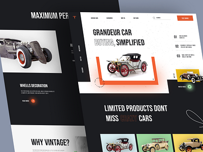 Vantage Car Landing Page Design Exploration american muscle automobile bmw cars ecommerce electric car ford ford mustang garage homepage landing page mustang ride shelby sportscars super car tesla vehicle web design website