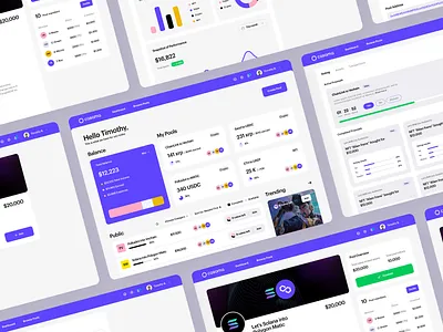 Casama | Crypto App UI analytics avatar bazen agency bitcoin blockchain button chart crowdfunding crypto cta dashboard defi finance fintech progress bar saas statistics ui ui card ux