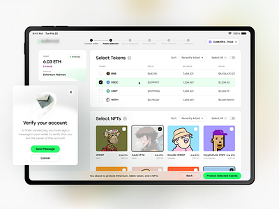 Desktop Onboarding - Safeguard Crypto & NFTs crypto desktop app nft onboarding token ui web3