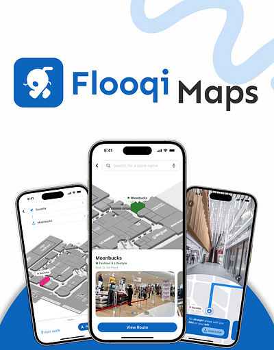 Flooqi - Indoor Navigation App branding ui