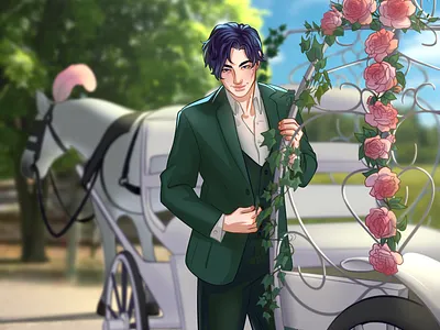 Horse ride illustration digital art grafic novella illustration