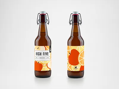 Half Monty Brewery: High Five beer bottledesign branding brewery design graphic design illustration packaging typography