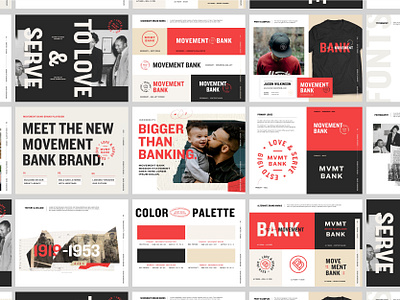 Movement Bank Brand Guide bank booklet brand color finance graphic design guide logo movement typography