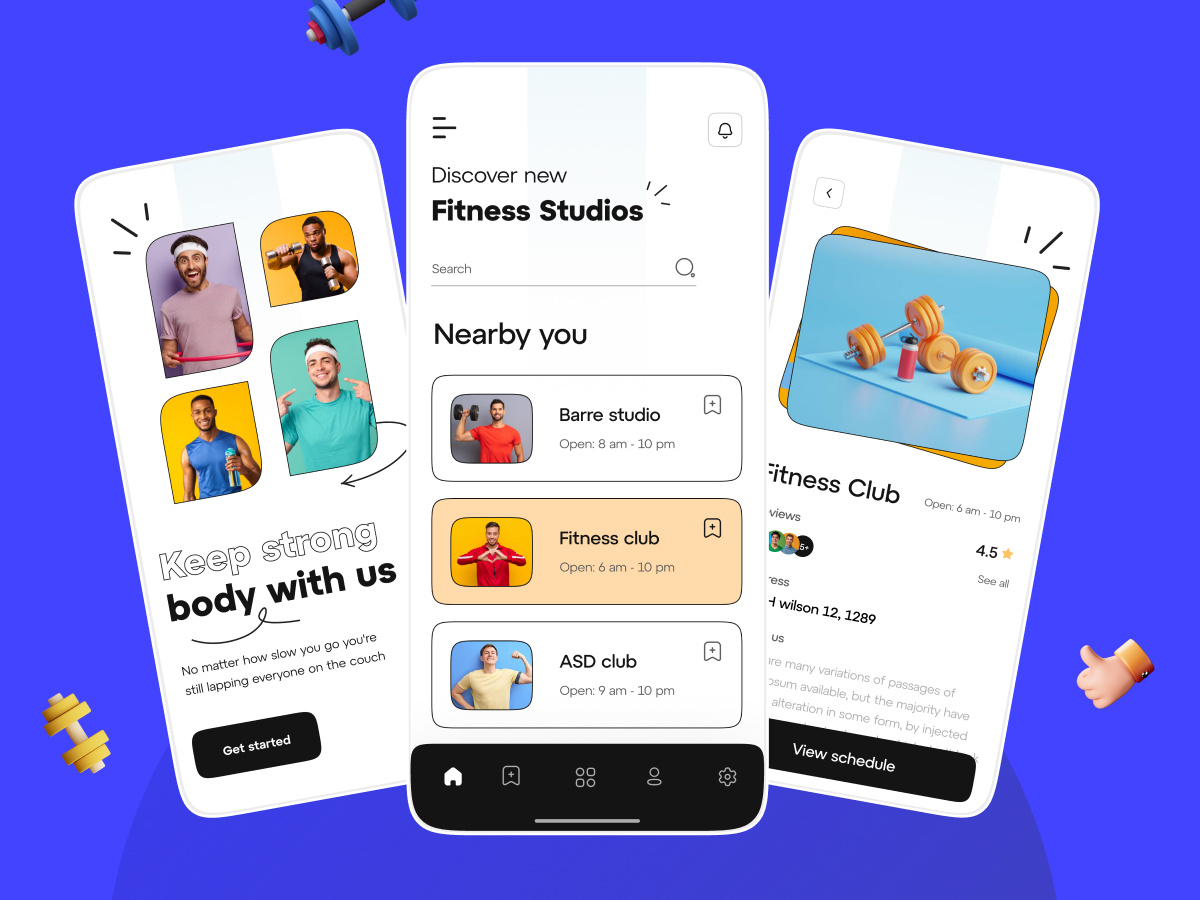 Fitness Mobile App Design by Dmytro Bielkhin on Dribbble