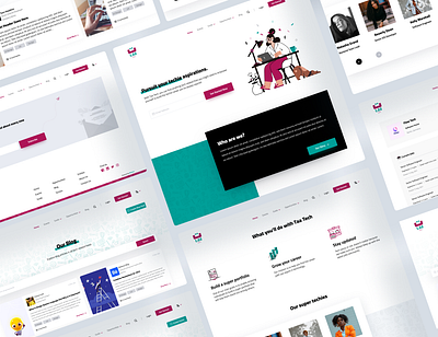 Taa Tech Website | The all-in-one platform design educational web hero header illustration illustrations landing landing page mentors minimal ui ui ui ux uidesign uiux uiux design uiuxdesign ux web web design web ui website