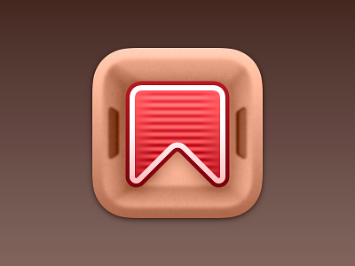 Anybox App Icon app app icon bookmark box icon icons ios madewithsketch paper ribbon skeumorphism