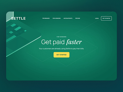 Settle Vendors Page design landing page startup startup design ui ui animation ui design ui illustration vector vector illustration web web design website