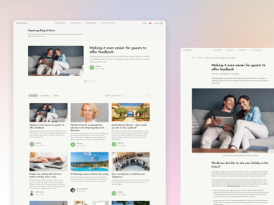 Hapimag Blog & News app blog holidays news resorts ui ux web design