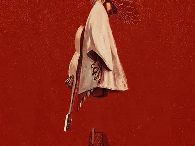 Red Revenge! 1/2 art cowboy digital art drawing guitar illustration illustrator narrative poncho red revenge story western wild west