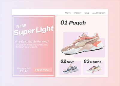 Daily UI 003 Landing Page 003 daily ui dailyui challenge design figma landing page online shop shop sneaker ui uiux ux web