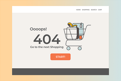 Daily UI 008 404 page 008 daily ui dailyui dailyui 008 dailyui challenge design figma illustration shop ui uiux