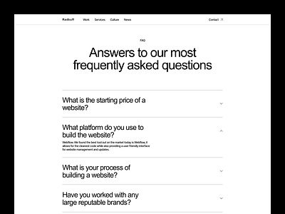 Agency FAQ UI brand identity clean ui collapse design system expand faq figma help help page light minimal minimalism question simple ui ui kit ux web page webflow website