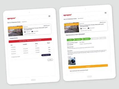 Apropos - UI Designs for property management web application app branding design ui ux web