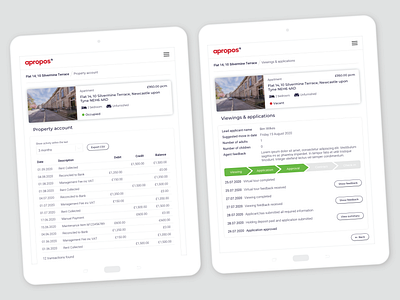 Apropos - UI Designs for property management web application branding design graphic design ui ux web