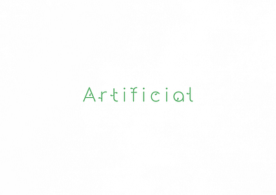 Artificial | Typographical Poster graphics green illustration minimal poster sans serif simple text typography word