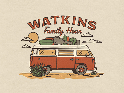 Watkins Family Hour - Tour Shirt band merch band tshirt camper tour shirt vw bus watkins family hour