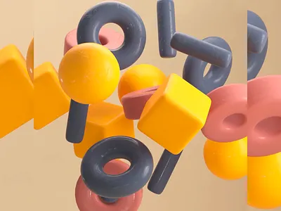 Obbbjects 1 3d 3d abstract 3d graphics abstract c4d cinema 4d cinema4d colors graphic design motion design motion graphics objects octane