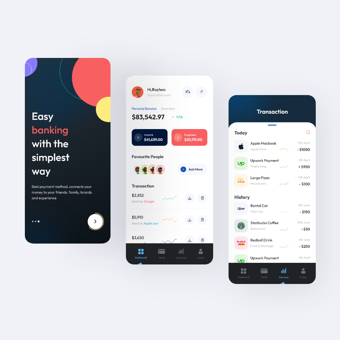 Bank Mobile App Design by Dmytro Bielkhin on Dribbble