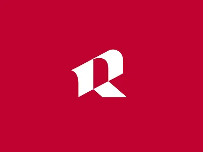 R monogram brand branding design geometric icon identity logo simple vector