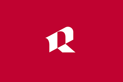 R monogram brand branding design geometric icon identity logo simple vector