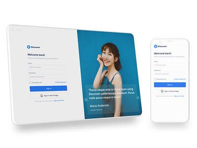 Sign in Page Web & Mobile View ✨ 3d animation branding clean consent design graphic design illustration inspiration log in logo motion graphics register sign in ui ux vector website