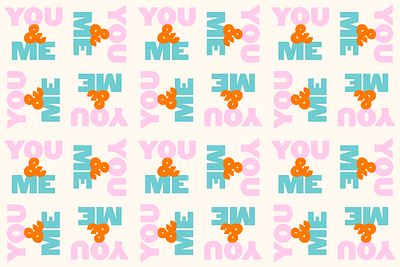 You & Me Pattern anniversary boyfriend couple engagement girlfriend greeting card husband love marriage partner pattern repeating pattern stationery surface pattern typography valentines wedding wife