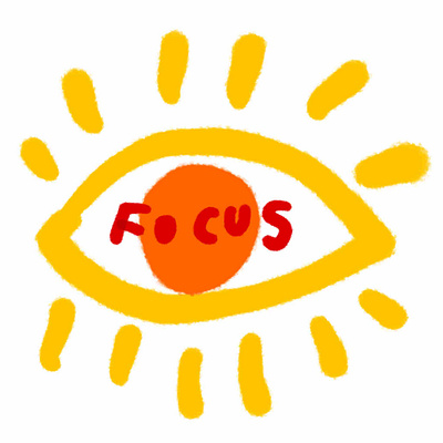 focus branding color mix design doodle graphic design hand drawing illustration logo