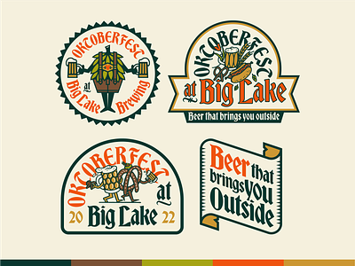 Oktoberfest at Big Lake badge beer brewery germany hops lake logo michigan oktoberfest pretzel stein