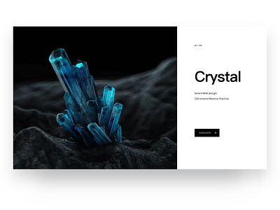 crystal c4d design illustration octane ui