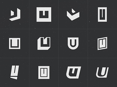 Recent Logo Concepts 1 brand branding concepts design logo logos minimal symbol u