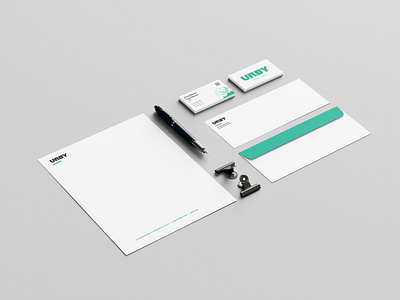 Urby - Brand Identity brand identity branding branding design color design envelope graphic design identity illustration letterhead logo design palette stationary visual identity