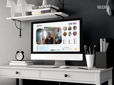 Volcano - Visual Clubhouse - Mock audience engagement clubhouse live live interaction mockup streaming video visual website
