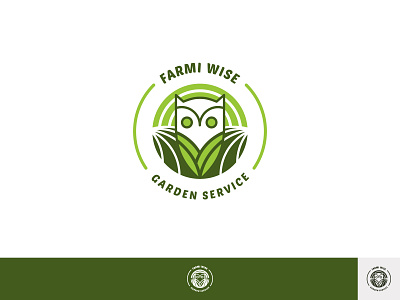 Farmi Wise farm logo farm wise garden logo gardening logo logo design logo identity owl logo wise logo