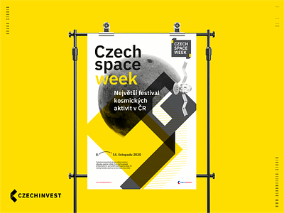 Czech Space Week — event poster design (for CzechInvest) branding design identity poster typography