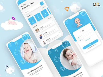 Baby Care App android app androidapp app development appdesign b2cinfosolutions design illustration iosapp ui