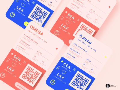 Flight Card UI design animation branding ui