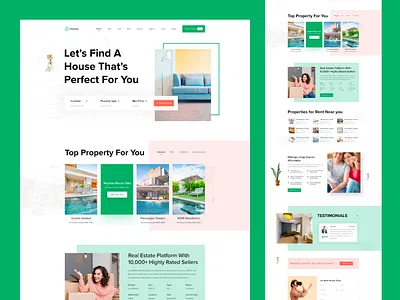 Property Finder architecture branding building furniture landing page website home decoration interior living room motion graphics real esate real estate smart home lp animation