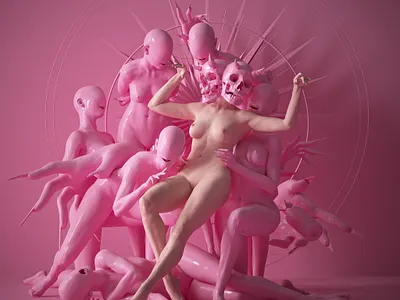Pride 3d c4d design freak monster nft octane render zbrush