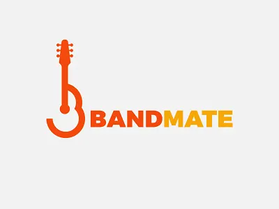Band Mate Logo branding creativelogo creativelogodesigner design dribbble guiterlogo icon identitydesign illustration letterlogo lettermark logo logo design logotype musiclogo simplelogo ui ux vector